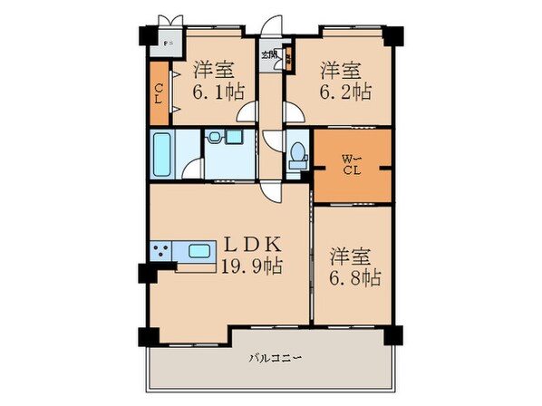 ニューガイアソラーレ下曽根の物件間取画像